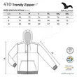 Malfini Trendy Zipper férfi kapucnis pulóver 410
