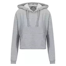 Just Hoods AWJH016 Women's Cropped Hoodie grey