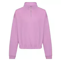 Just Hoods AWJH037 Women's Cropped 1/4 Zip Sweat lavender