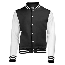 Just Hoods AWJH043 Varsity Jacket black/white