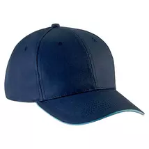 K-UP KP153 Sandwich Peak Cap - 6 Panels navy/blue