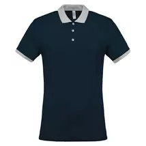 Kariban KA258 Men's Two-Tone Piqué Polo Shirt navy/grey