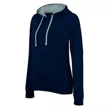 Kariban KA465 Ladies' Contrast Hooded Sweatshirt navy/grey