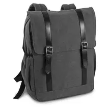 Kimood KI0143 Flap-Top Canvas Backpack grey