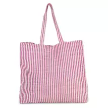 Kimood KI0236 Juco Striped Shopper Bag magenta/natural