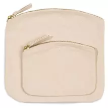 Kimood KI0742 Pouch With Zip Fastening natural