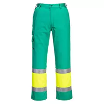 Portwest L049 Combat Hi-Vis nadrág sárga/kékeszöld PW-L049YTR