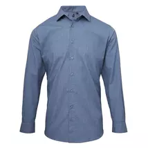 Premier PR217 Men's Roll Sleeve Poplin Bar Shirt indigo denim