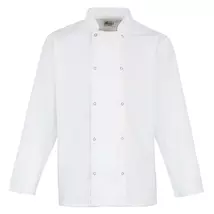 Premier PR665 Chef's Long Sleeve Stud Jacket white