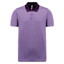 Proact PA496 Short-Sleeved Marl Polo Shirt burgundy
