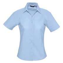 Sol's SO16030 Elite - Short Sleeve Oxford Women's Shirt blue