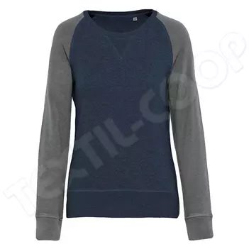 Kariban KA492 Ladies' Organic Sweatshirt navy/grey heather