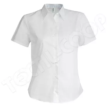 Kariban KA544 Ladies' Short-Sleeved Cotton Poplin Shirt white