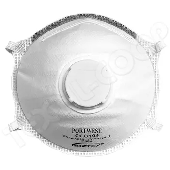 Portwest P304 Light Cup FFP3 NR D szelepes maszk 10 db fehér PW-P304WHR