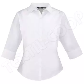 Premier PR305 Women's Poplin 3/4 Sleeve Blouse white