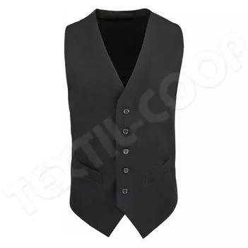 Premier PR622 Men's Lined Polyester Waistcoat black