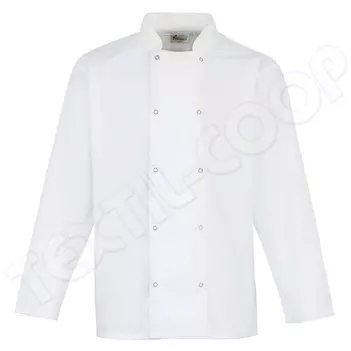 Premier PR665 Chef's Long Sleeve Stud Jacket white